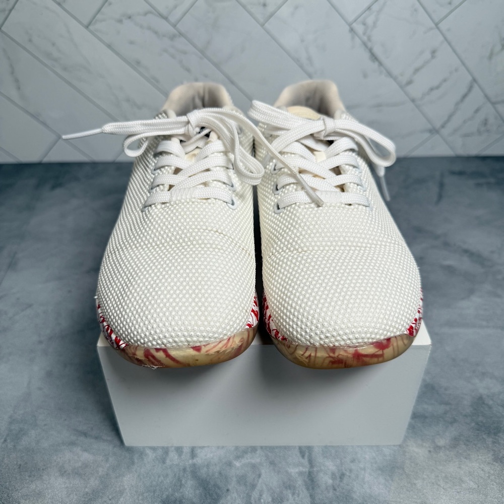 NOBULL White Athletic Shoes with Red Accents